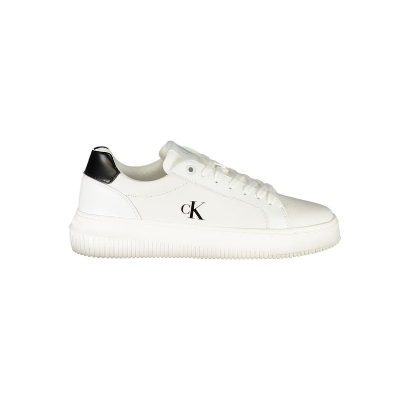 White Leather Women Sneaker Calvin Klein