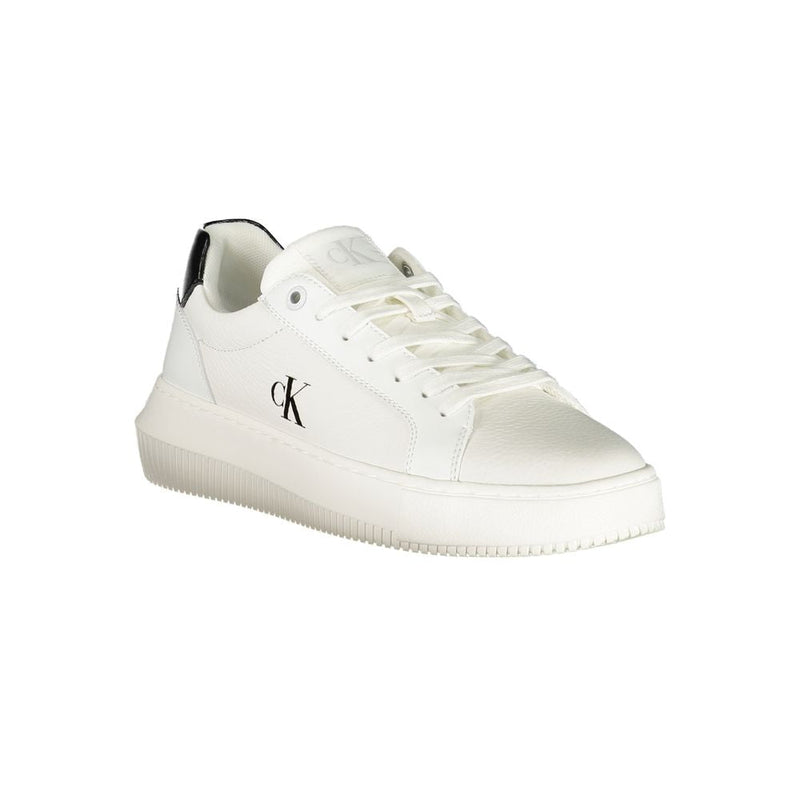 White Leather Women Sneaker Calvin Klein