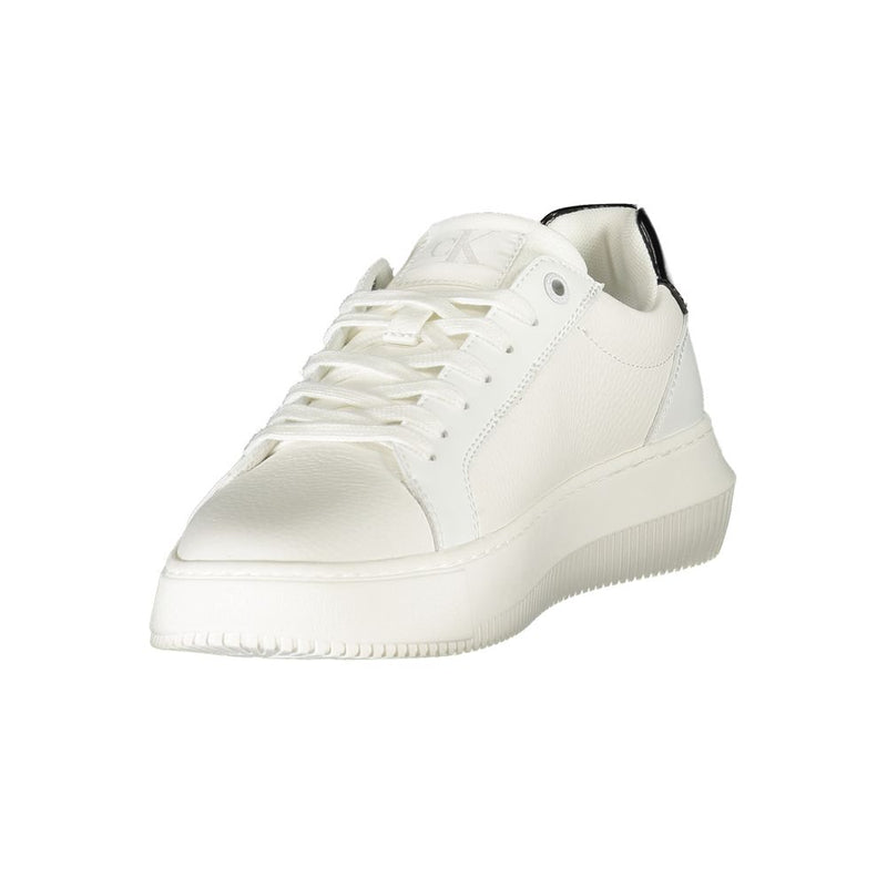 White Leather Women Sneaker Calvin Klein