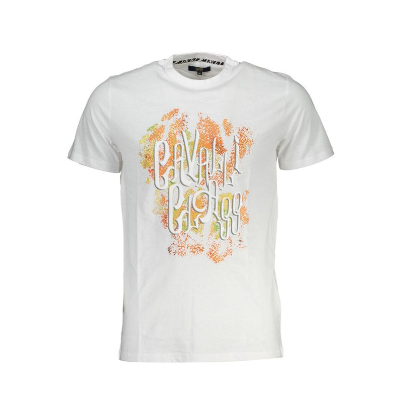 White Cotton Men T-Shirt Cavalli Class