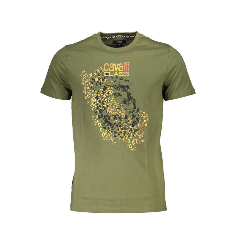 Green Cotton Men T-Shirt Cavalli Class