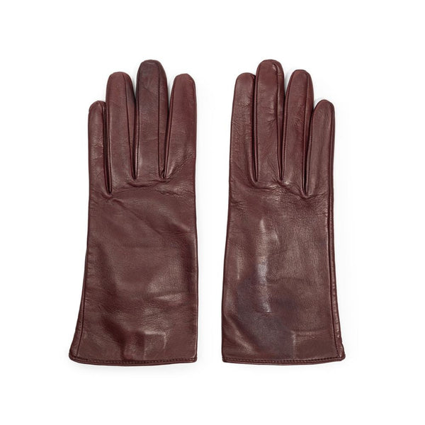 Burgundy Leather Glove Dolce & Gabbana