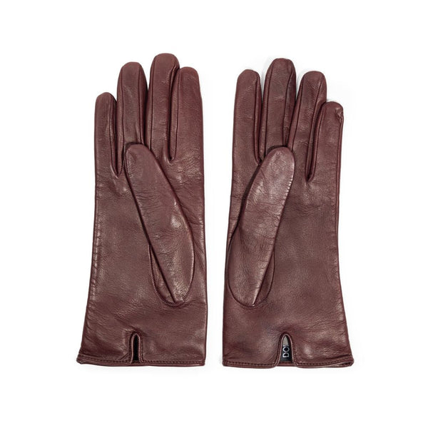 Burgundy Leather Glove Dolce & Gabbana