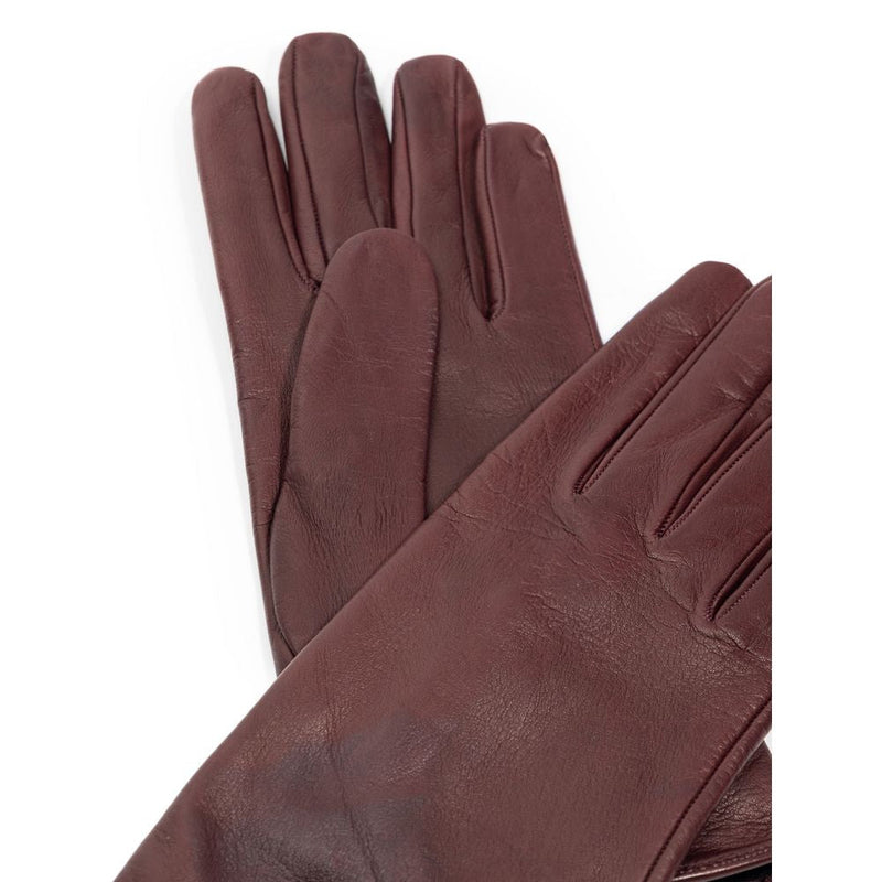 Burgundy Leather Glove Dolce & Gabbana