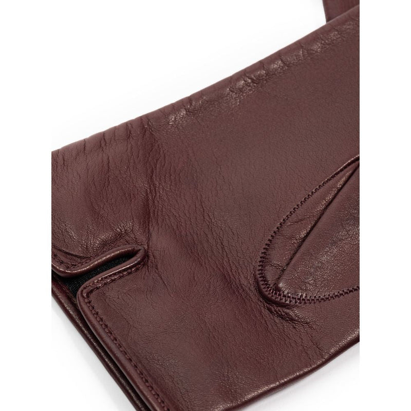 Burgundy Leather Glove Dolce & Gabbana