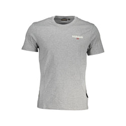 Gray Cotton Men T-Shirt Napapijri