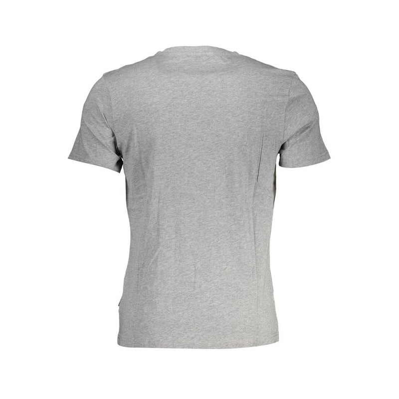 Gray Cotton Men T-Shirt Napapijri