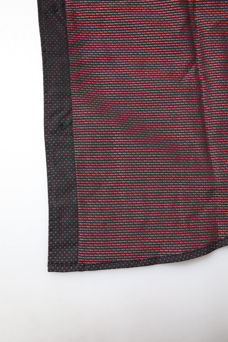 Maroon Jacquard Cotton GOLD Men Dress Shirt Dolce & Gabbana