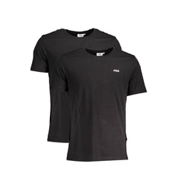 Black Cotton Men TShirt Fila