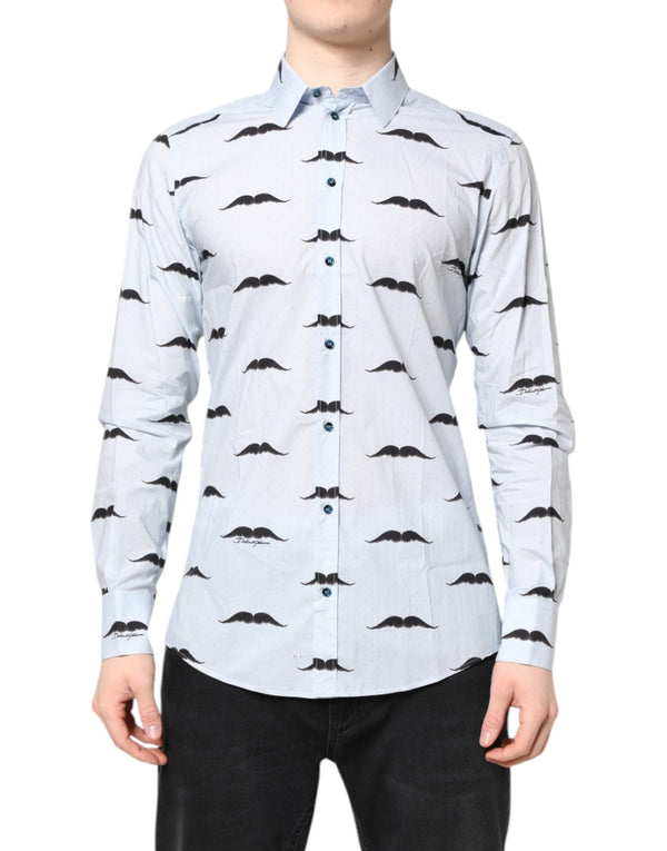 Light Blue Cotton MARTINI Formal Dress Shirt Dolce & Gabbana