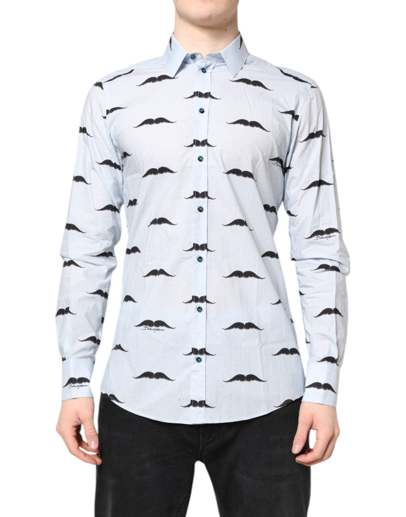 Light Blue Cotton MARTINI Formal Dress Shirt Dolce & Gabbana