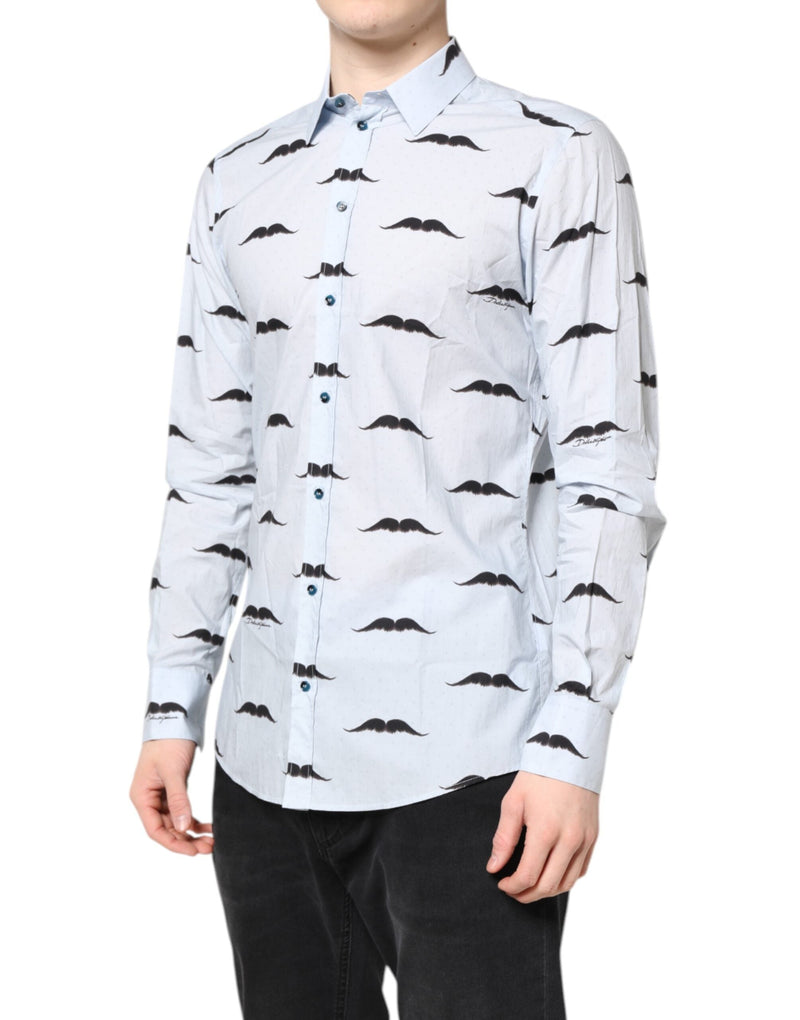 Light Blue Cotton MARTINI Formal Dress Shirt Dolce & Gabbana