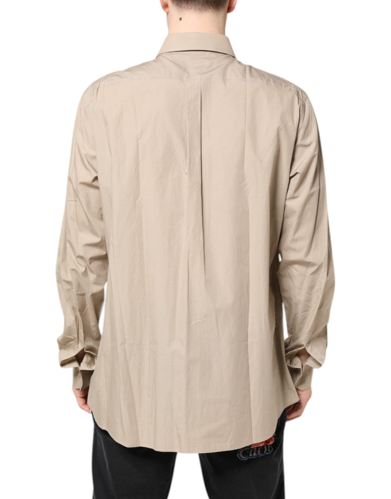 Beige Pin Up Print MARTINI Men Casual Shirt Dolce & Gabbana