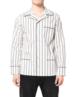 White Stripes Lounge Pajama Sleepwear Shirt Dolce & Gabbana