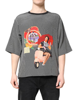 Black Graphic Print Short Sleeve T-shirt Dolce & Gabbana