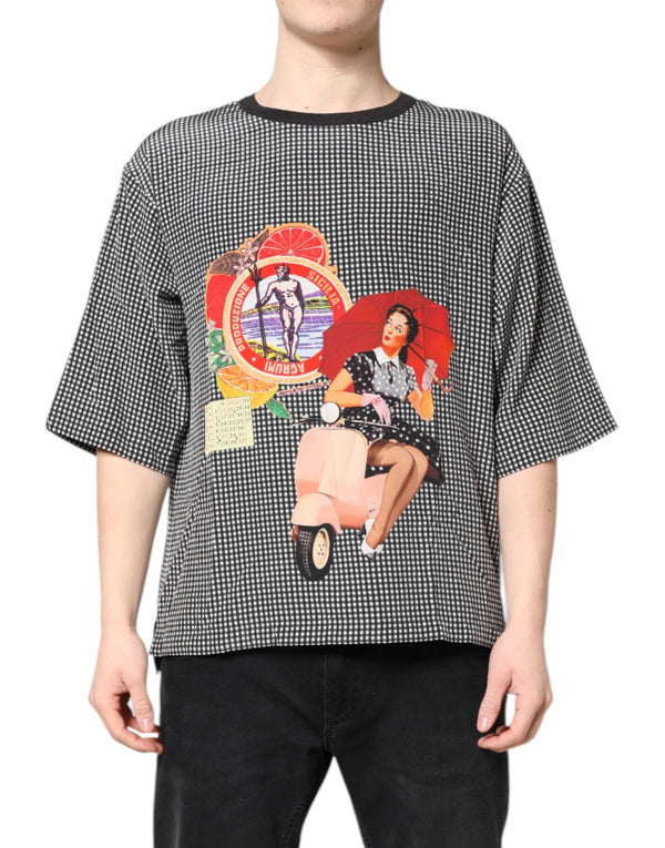 Black Graphic Print Short Sleeve T-shirt Dolce & Gabbana