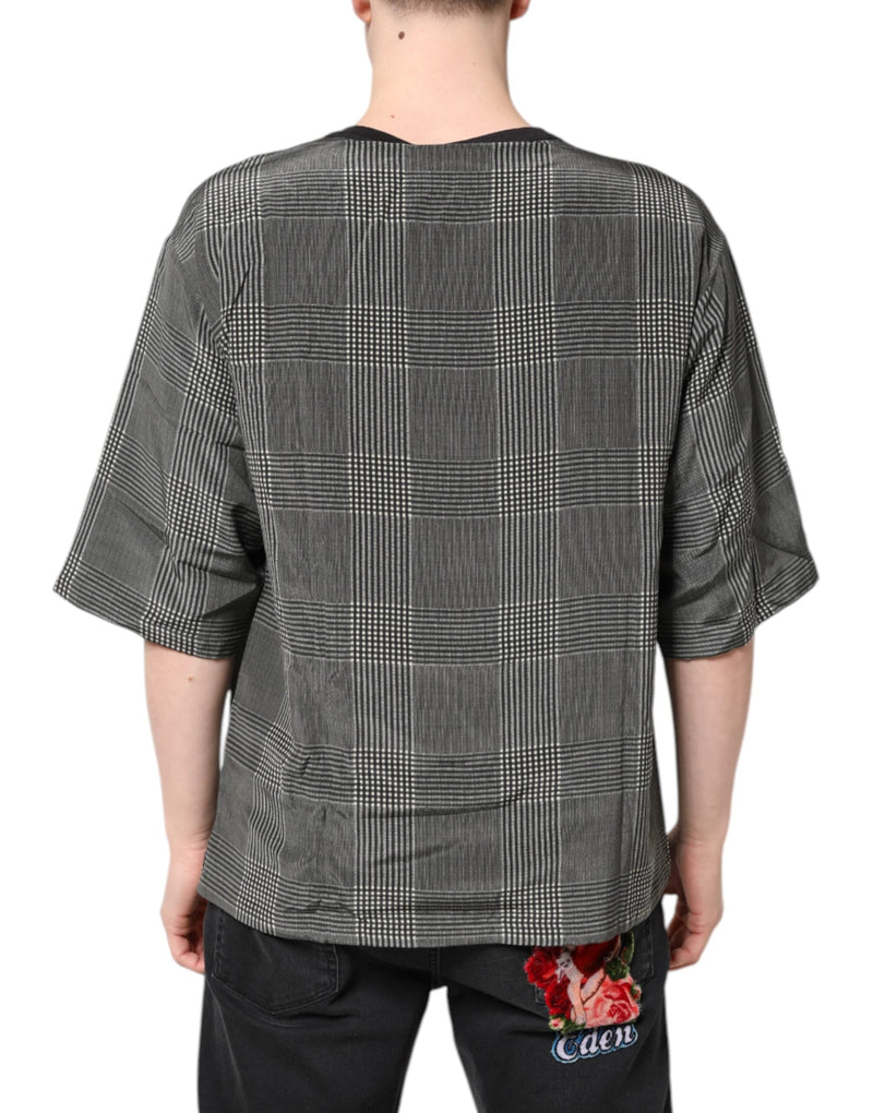 Black White Graphic Print Short Sleeve T-shirt Dolce & Gabbana