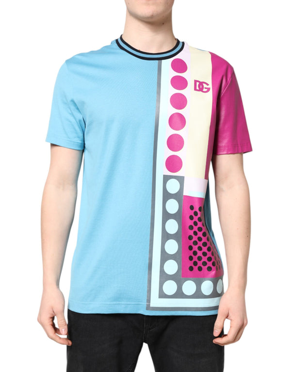 Multicolor Printed Logo Short Sleeve T-shirt Dolce & Gabbana