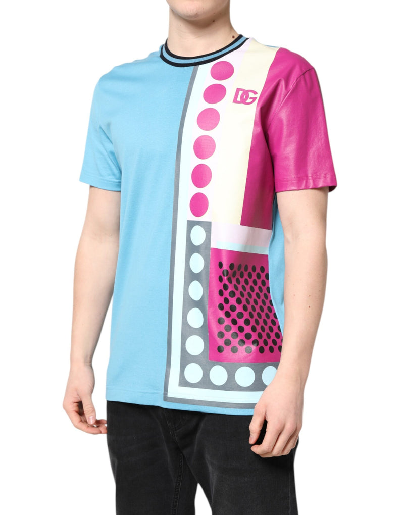 Multicolor Printed Logo Short Sleeve T-shirt Dolce & Gabbana