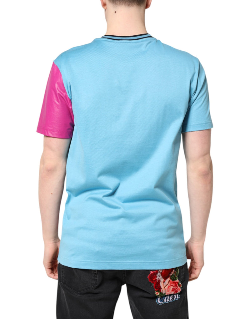 Multicolor Printed Logo Short Sleeve T-shirt Dolce & Gabbana
