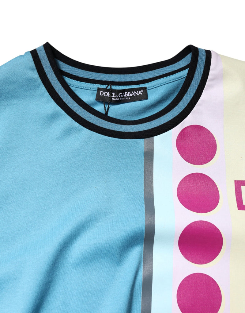 Multicolor Printed Logo Short Sleeve T-shirt Dolce & Gabbana