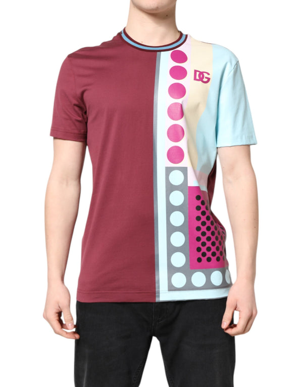 Multicolor Printed Logo Short Sleeve T-shirt Dolce & Gabbana