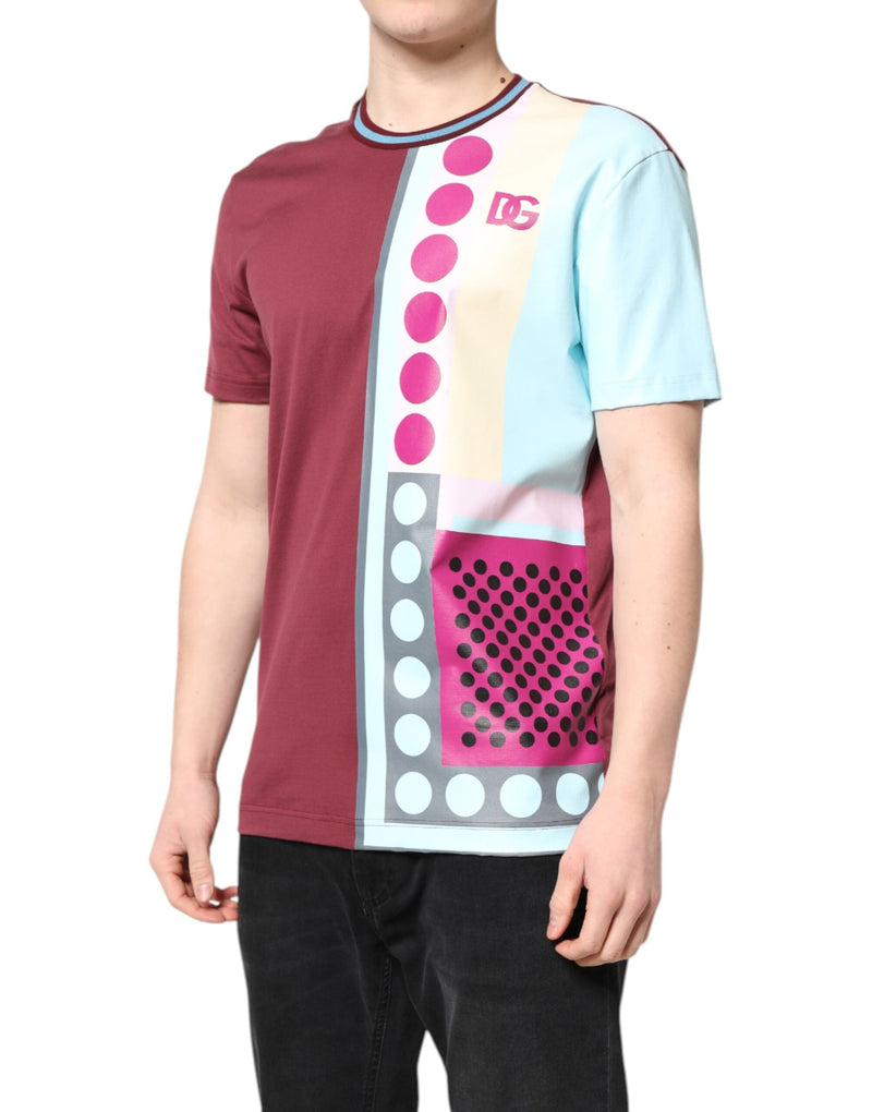 Multicolor Printed Logo Short Sleeve T-shirt Dolce & Gabbana