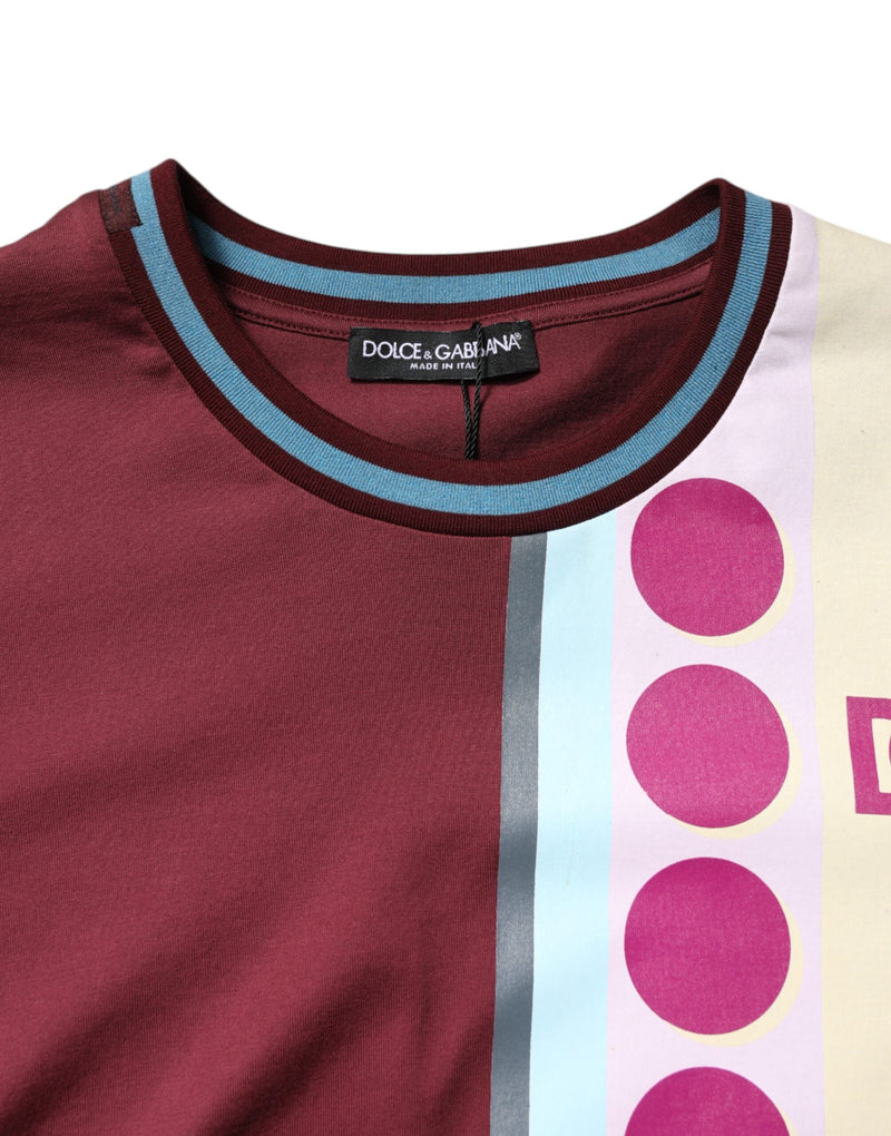 Multicolor Printed Logo Short Sleeve T-shirt Dolce & Gabbana