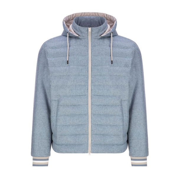 Blue Silk Jacket Herno