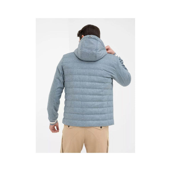 Blue Silk Jacket Herno