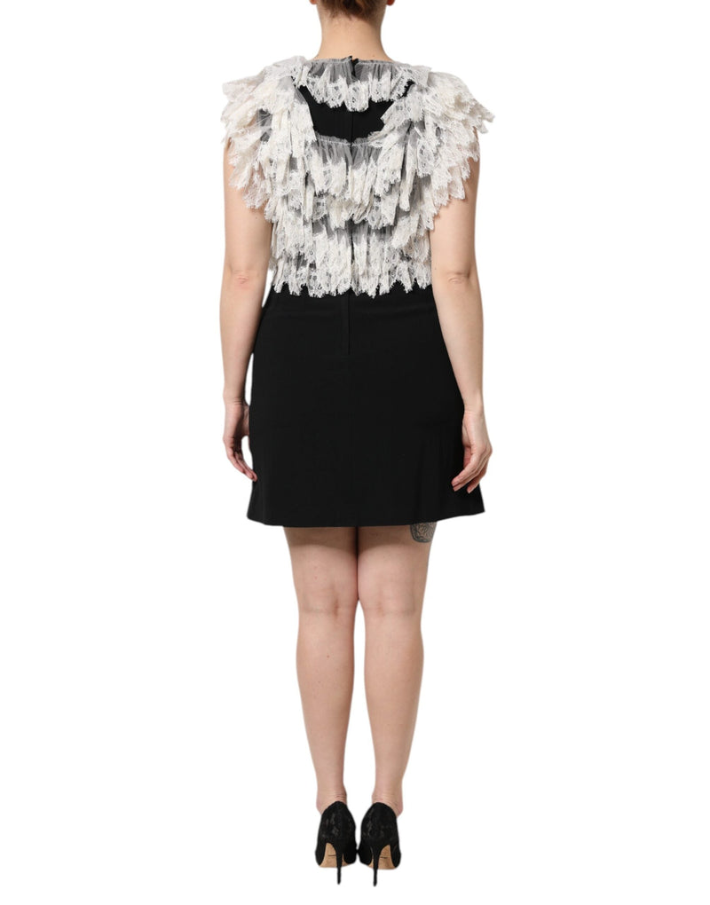 Black Fashion Devotion Embellish Mini Dress Dolce & Gabbana