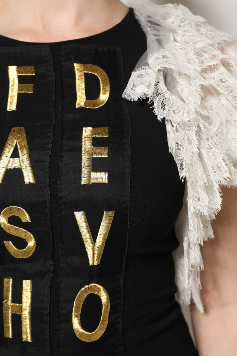Black Fashion Devotion Embellish Mini Dress Dolce & Gabbana