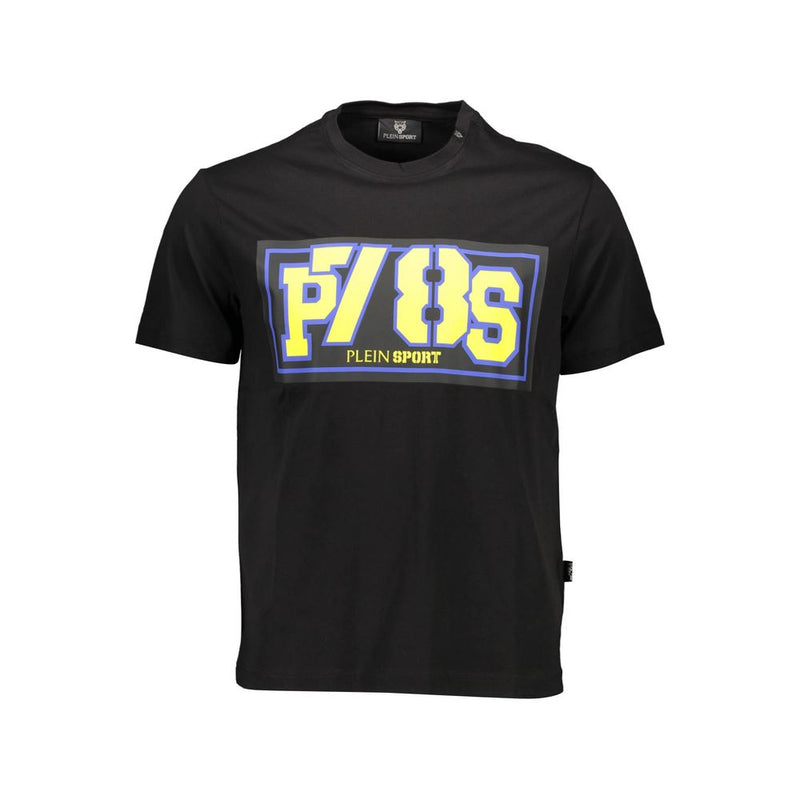 Black Cotton Men T-Shirt Plein Sport