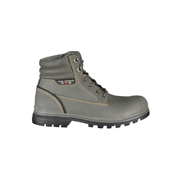 Gray Polyester Men Boot Carrera