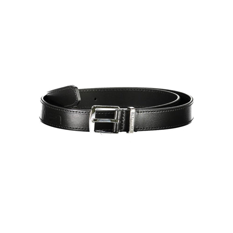 Black Leather Women Belt Calvin Klein