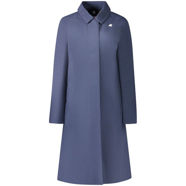 Blue Polyester Women Coat K-WAY