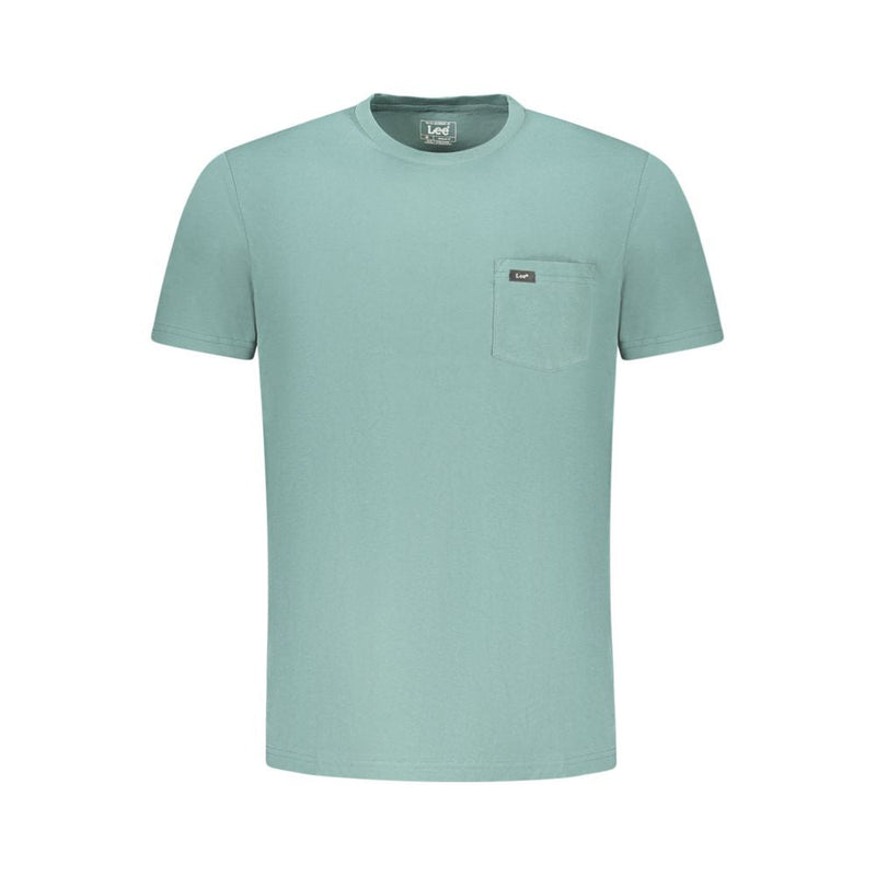 Green Cotton Men T-Shirt Lee