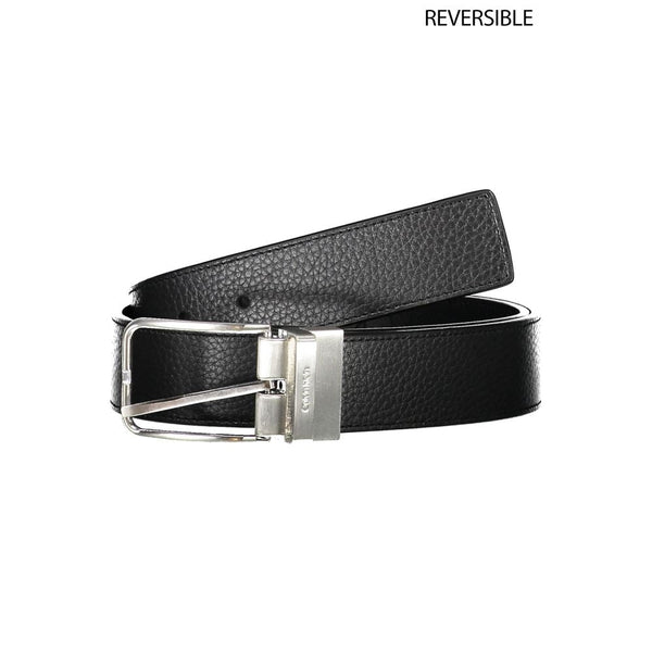 Black Polyester Men Belt Calvin Klein