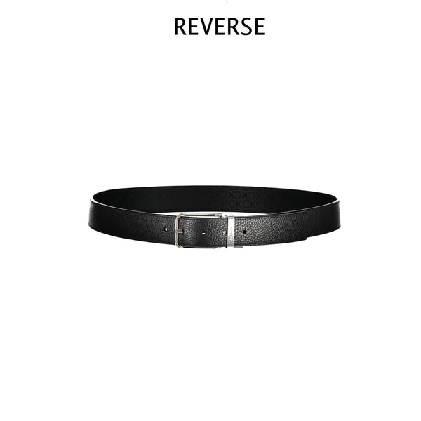 Black Polyester Men Belt Calvin Klein