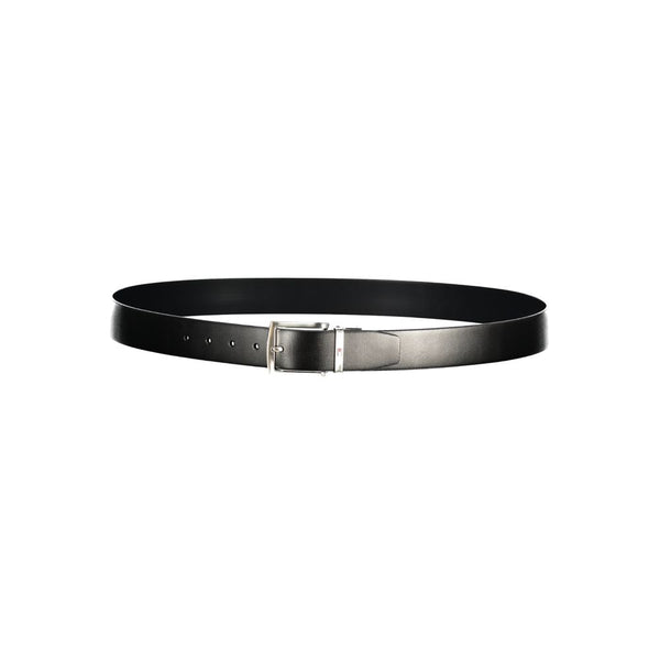 Blue Leather Men Belt Tommy Hilfiger