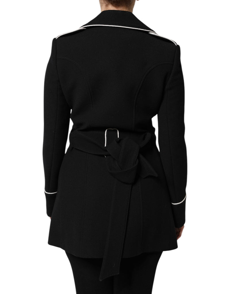 Black Wool Double Breasted Blazer Jacket Dolce & Gabbana