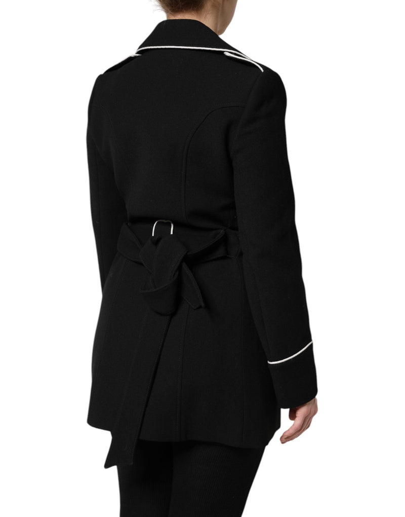 Black Wool Double Breasted Blazer Jacket Dolce & Gabbana