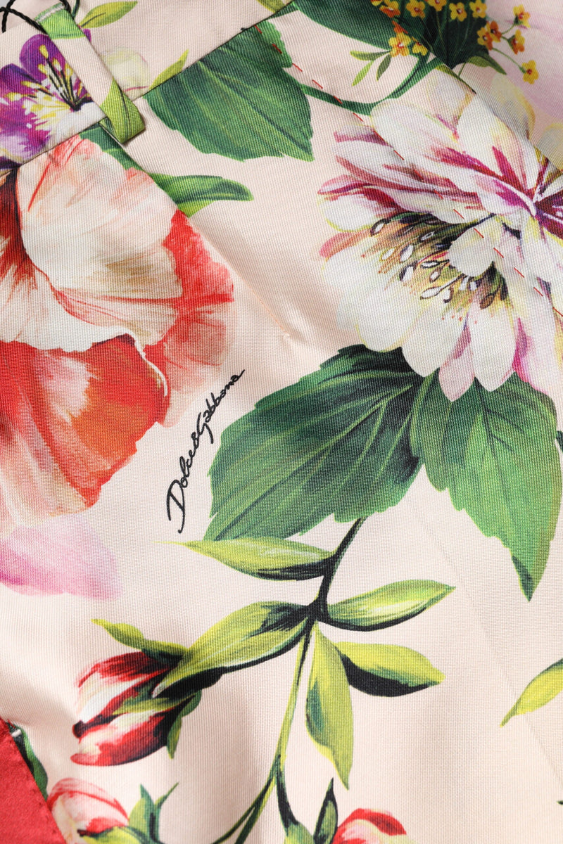 Multicolor Floral High Waist Straight Pants Dolce & Gabbana