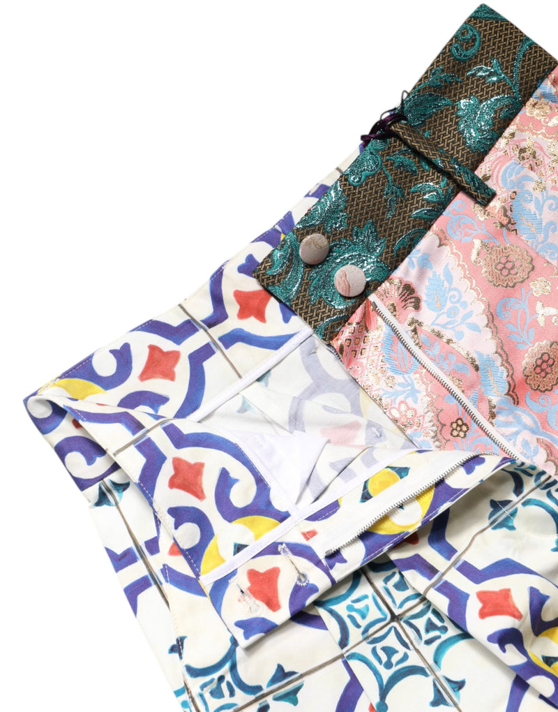 Multicolor High Waist Women Hot Pants Shorts Dolce & Gabbana