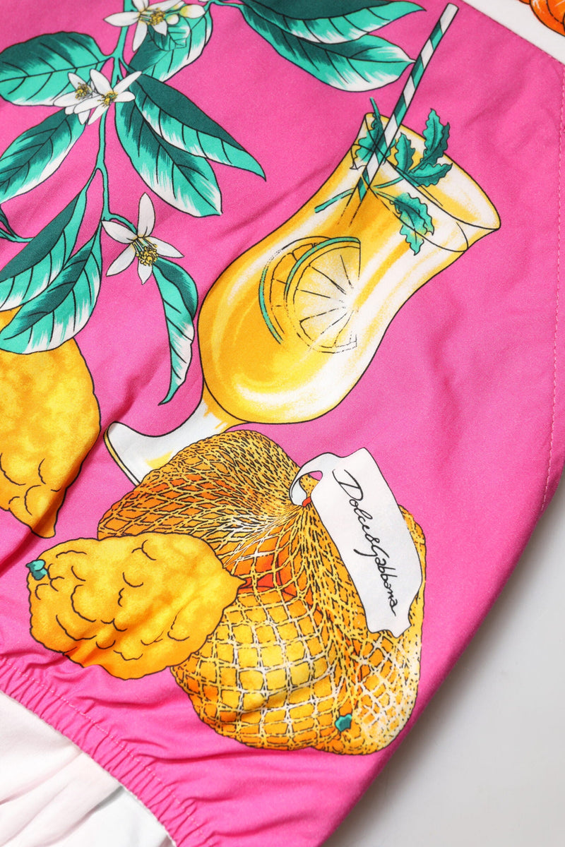 Pink Printed High Waist Hot Pants Shorts Dolce & Gabbana