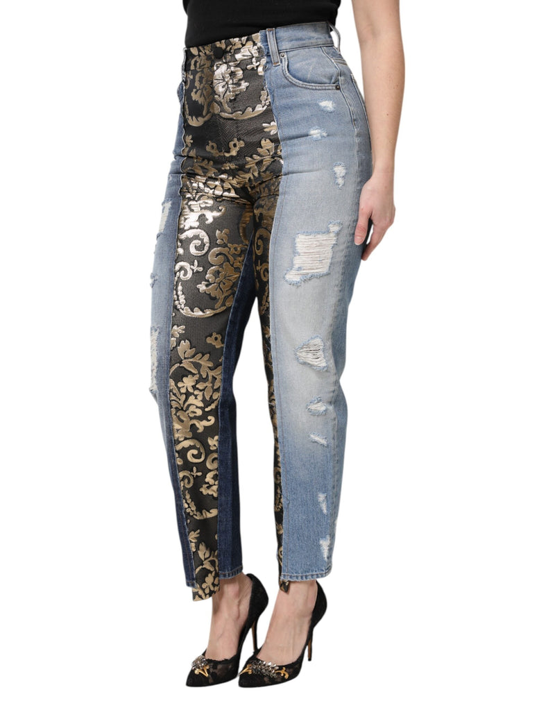 Multicolor Patchwork High Waist Denim Jeans Dolce & Gabbana