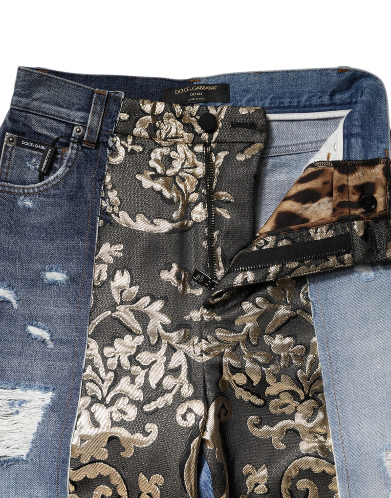 Multicolor Patchwork High Waist Denim Jeans Dolce & Gabbana