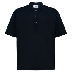 Blue Cotton Polo Shirt Alpha Studio