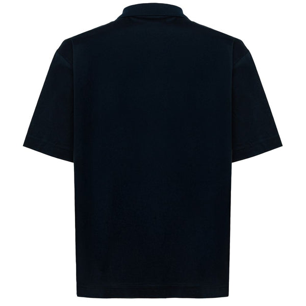Blue Cotton Polo Shirt Alpha Studio
