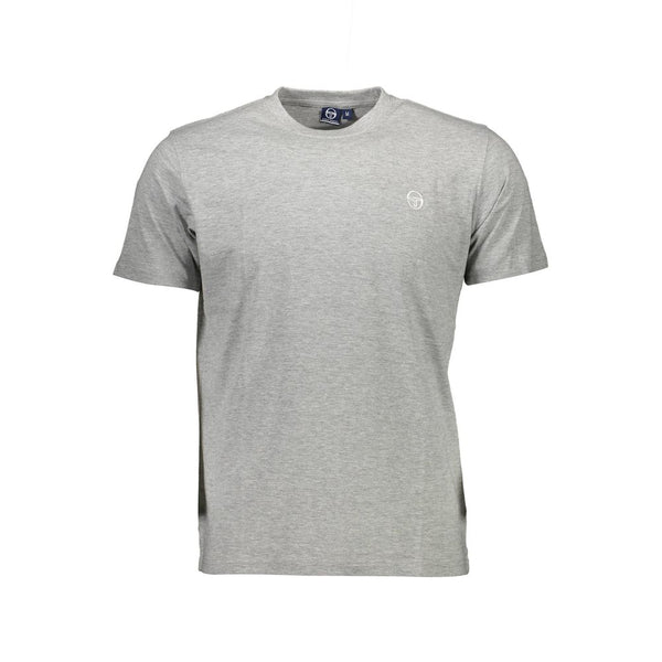 Gray Cotton Men T-Shirt Sergio Tacchini
